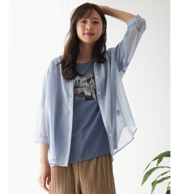 ikka「ロゴフォトプリントTシャツ」|Tシャツ・カットソー|