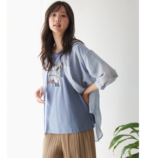 ikka「ロゴフォトプリントTシャツ」|Tシャツ・カットソー|