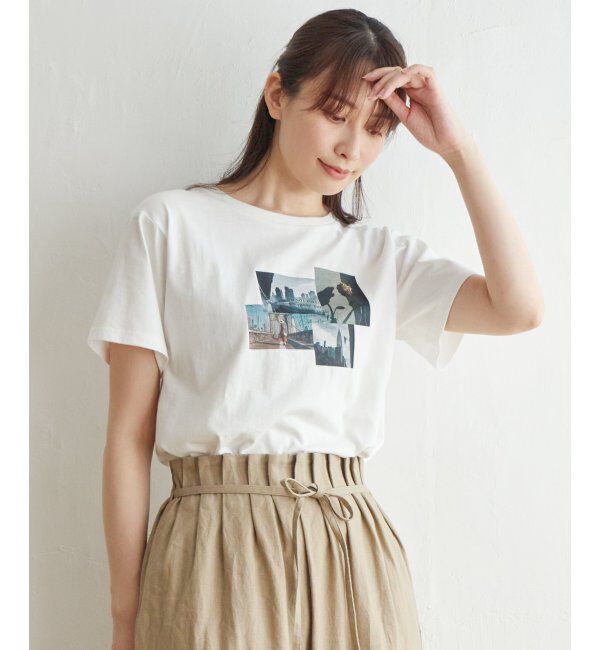 ikka「ロゴフォトプリントTシャツ」|Tシャツ・カットソー|オフホワイト