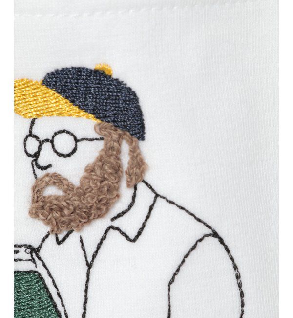 ikka「ブックマンサガラ刺繍ポケTシャツ」|Tシャツ・カットソー|