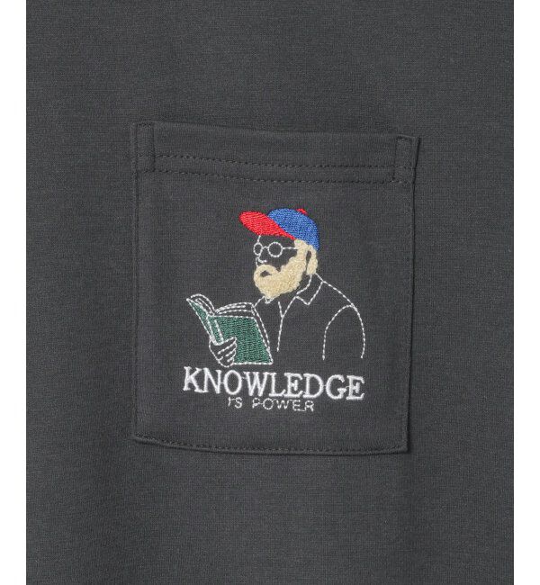 ikka「ブックマンサガラ刺繍ポケTシャツ」|Tシャツ・カットソー|