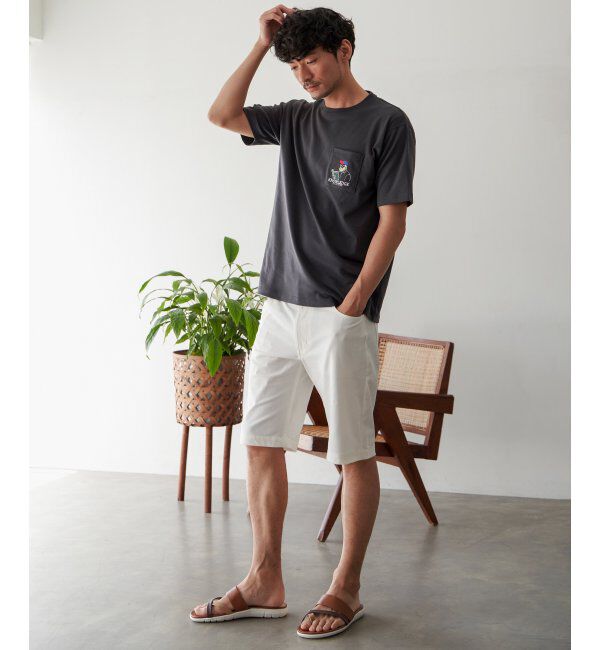 ikka「ブックマンサガラ刺繍ポケTシャツ」|Tシャツ・カットソー|