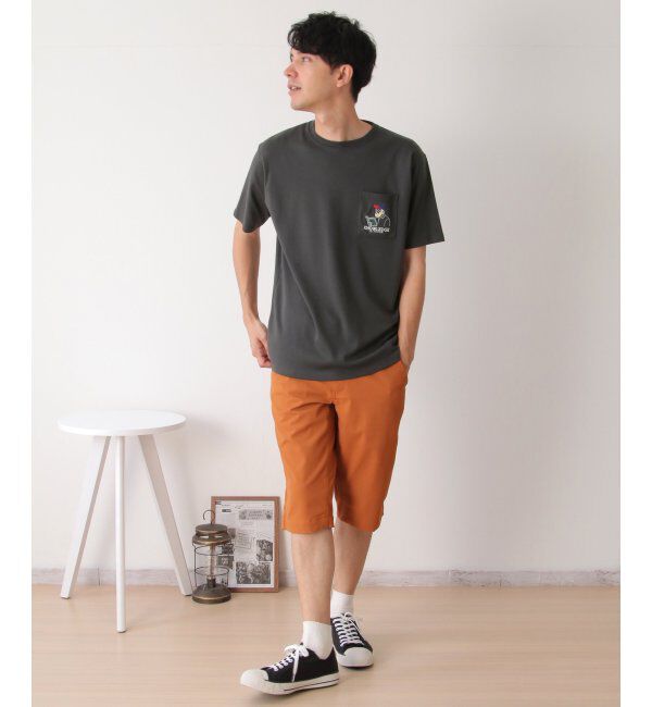 ikka「ブックマンサガラ刺繍ポケTシャツ」|Tシャツ・カットソー|