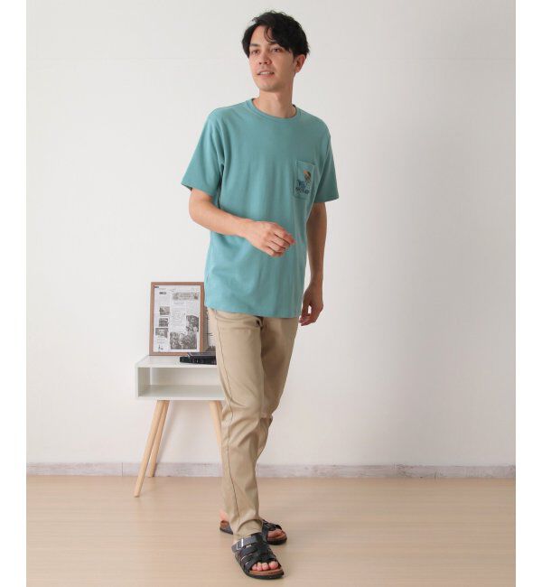 ikka「ブックマンサガラ刺繍ポケTシャツ」|Tシャツ・カットソー|