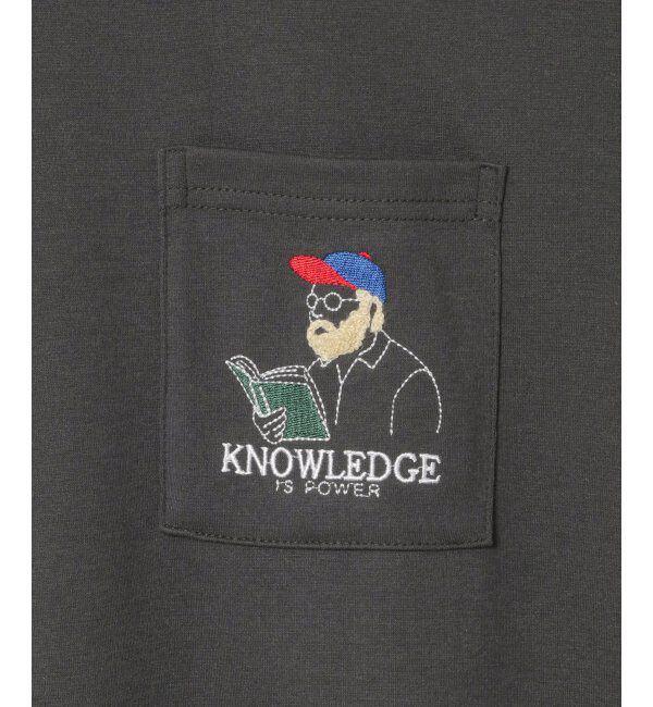 ikka「ブックマンサガラ刺繍ポケTシャツ」|Tシャツ・カットソー|