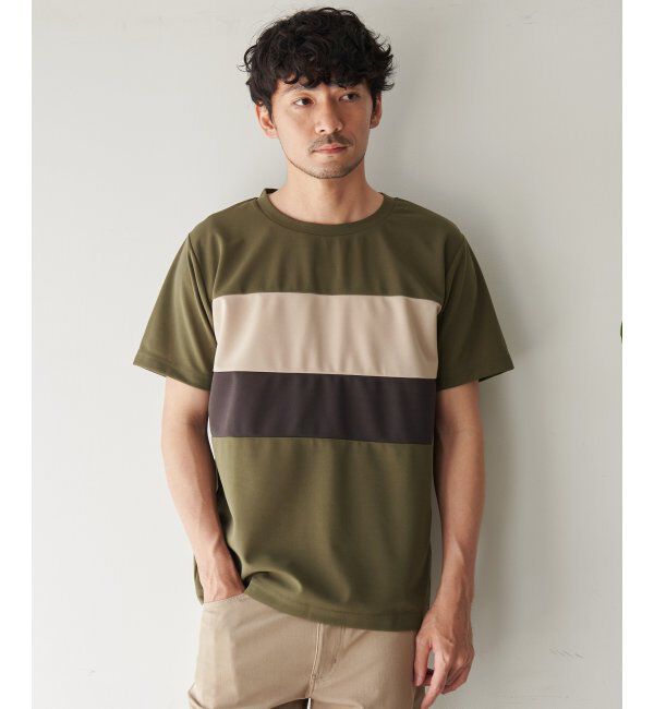 ikka「【接触冷感／吸水速乾】マルチファンクション横切り替えT【親子おそろい】」|Tシャツ・カットソー|