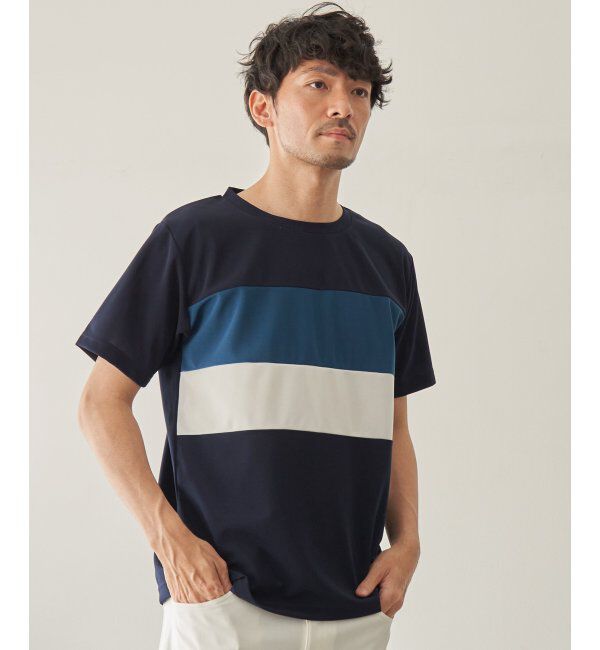 ikka「【接触冷感／吸水速乾】マルチファンクション横切り替えT【親子おそろい】」|Tシャツ・カットソー|