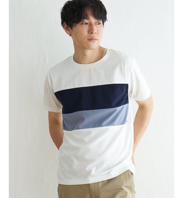 ikka「【接触冷感／吸水速乾】マルチファンクション横切り替えT【親子おそろい】」|Tシャツ・カットソー|