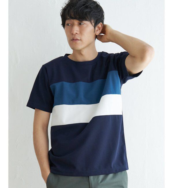 ikka「【接触冷感／吸水速乾】マルチファンクション横切り替えT【親子おそろい】」|Tシャツ・カットソー|