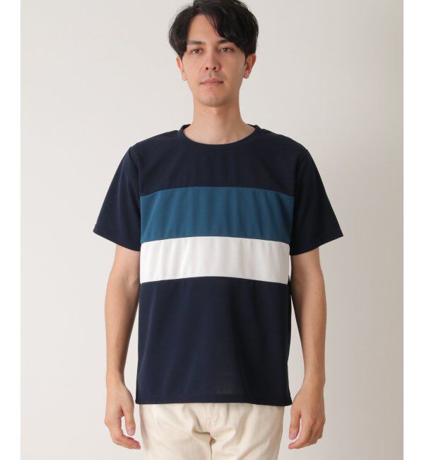 ikka「【接触冷感／吸水速乾】マルチファンクション横切り替えT【親子おそろい】」|Tシャツ・カットソー|