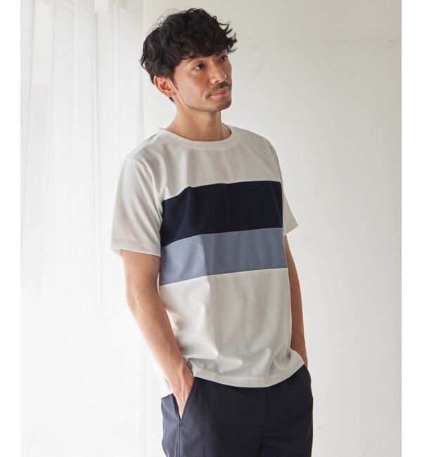 ikka「【接触冷感／吸水速乾】マルチファンクション横切り替えT【親子おそろい】」|Tシャツ・カットソー|