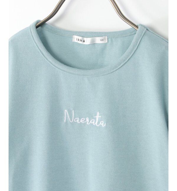 ikka kids「袖異素材刺繍ロゴTシャツ（120~160cm）」|Tシャツ・カットソー|