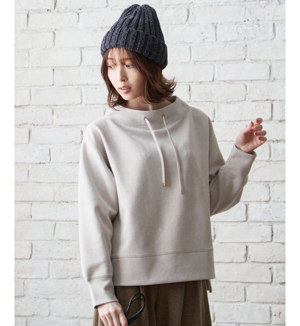 ikka「【親子おそろい】GOKU楽 カットスエードスピンドルプルオーバー」|パーカー|