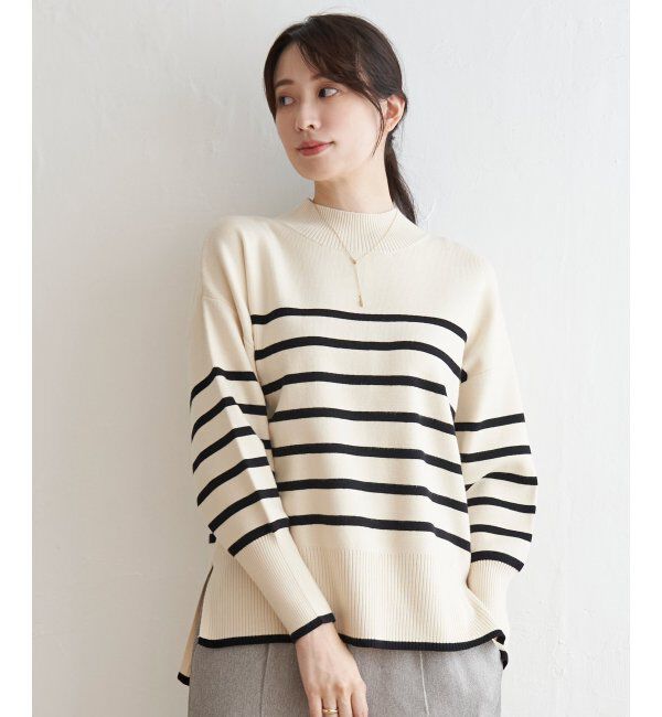 ikka「【雑誌InRed12月号掲載】【親子おそろい】クリーミーサイドスリットプルオーバー」|プルオーバー|オフホワイト