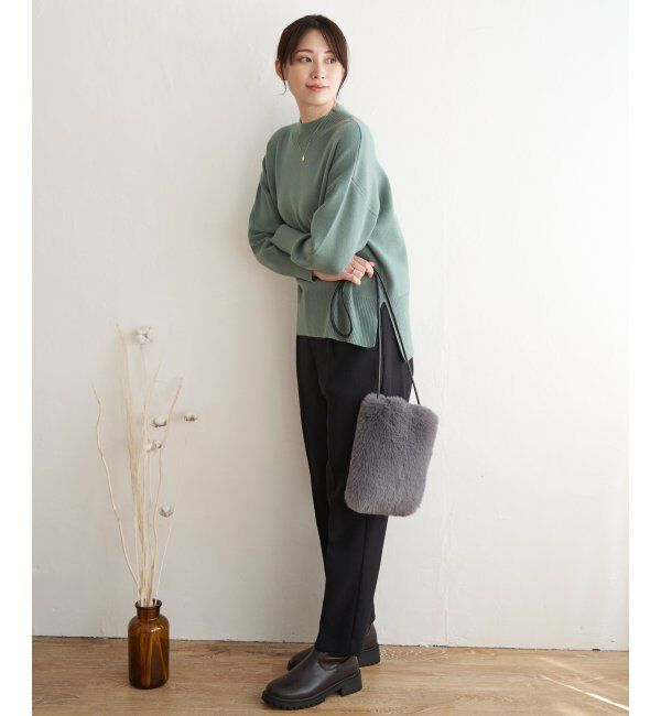 ikka「【雑誌InRed12月号掲載】【親子おそろい】クリーミーサイドスリットプルオーバー」|プルオーバー|