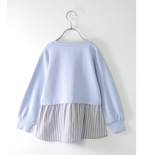 ikka kids「シャツフェイクレイヤード裏毛プルオーバー（120~160cm）」|Tシャツ・カットソー|