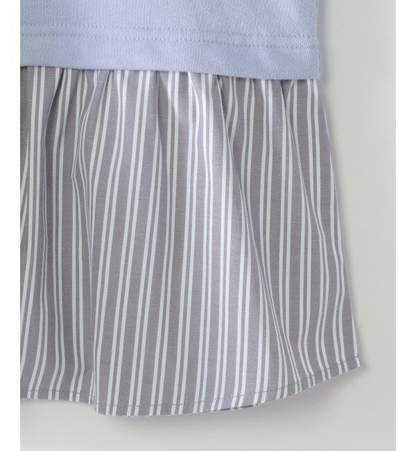 ikka kids「シャツフェイクレイヤード裏毛プルオーバー（120~160cm）」|Tシャツ・カットソー|