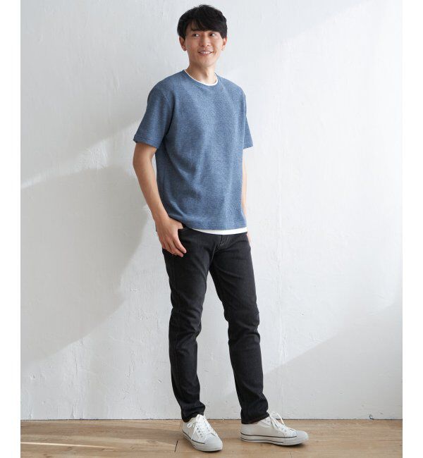 ikka「メランジワッフルフェイクT」|Tシャツ・カットソー|