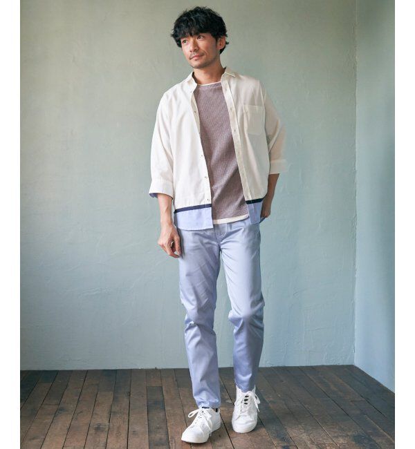 ikka「メランジワッフルフェイクT」|Tシャツ・カットソー|