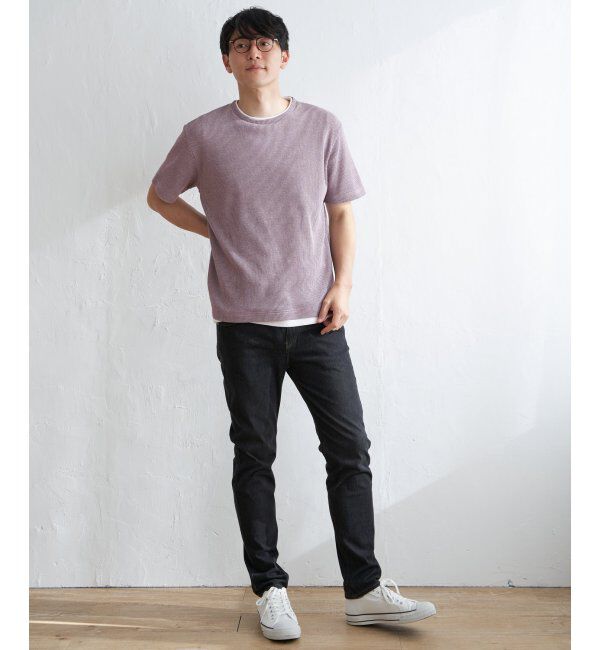 ikka「メランジワッフルフェイクT」|Tシャツ・カットソー|