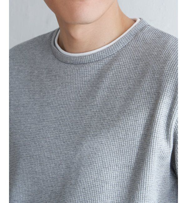 ikka「メランジワッフルフェイクT」|Tシャツ・カットソー|