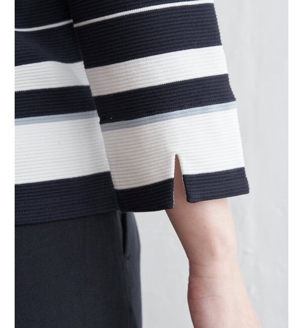 IKKA LOUNGE「テンカンボーダーキーネックプルオーバー」|Tシャツ・カットソー|