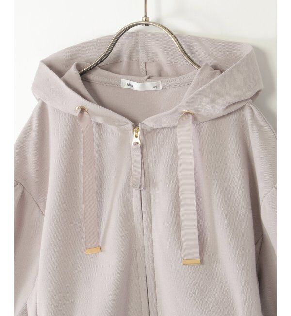 ikka kids「【親子おそろい】コットンUSA鹿の子ジップパーカー（120~160cm）」|Tシャツ・カットソー|