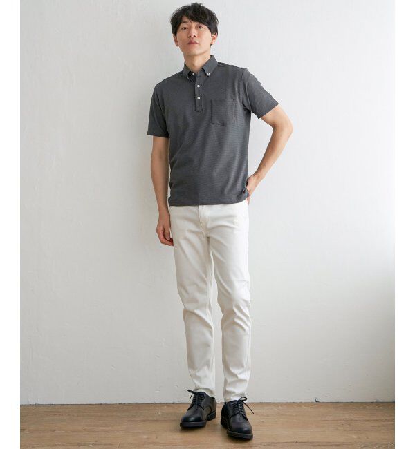 IKKA LOUNGE「【吸水速乾／イージーケア】アーバンドライボタンダウンポロシャツ」|Tシャツ・カットソー|
