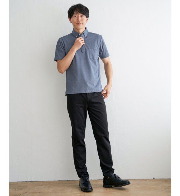 IKKA LOUNGE「【吸水速乾／イージーケア】アーバンドライボタンダウンポロシャツ」|Tシャツ・カットソー|