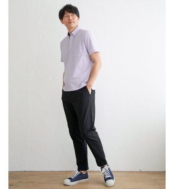 IKKA LOUNGE「【吸水速乾／イージーケア】アーバンドライボタンダウンポロシャツ」|Tシャツ・カットソー|