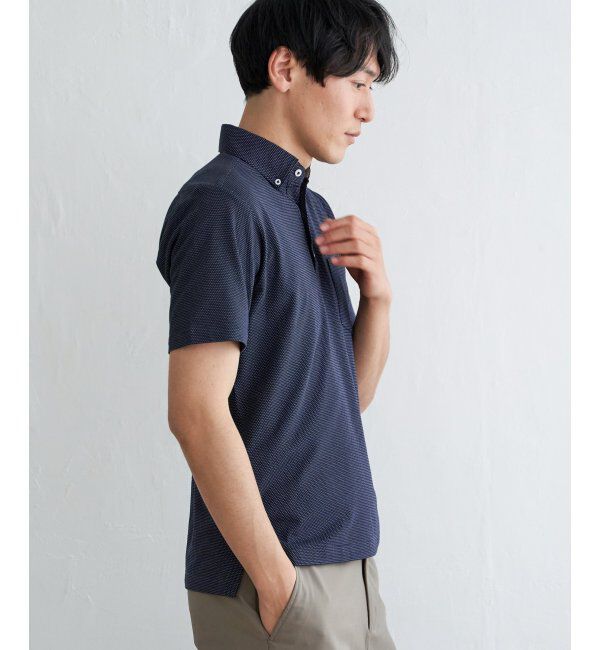 IKKA LOUNGE「【吸水速乾／イージーケア】アーバンドライボタンダウンポロシャツ」|Tシャツ・カットソー|