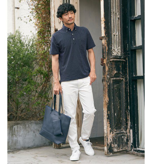 IKKA LOUNGE「【吸水速乾／イージーケア】アーバンドライボタンダウンポロシャツ」|Tシャツ・カットソー|