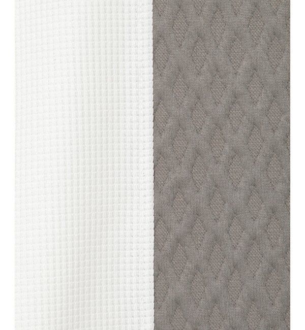 ikka「フクレジャガードワッフル切り替えTシャツ」|Tシャツ・カットソー|