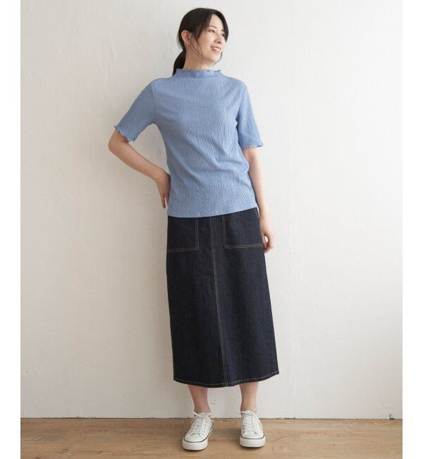 ikka「襟メロー半袖インナーTシャツ」|Tシャツ・カットソー|