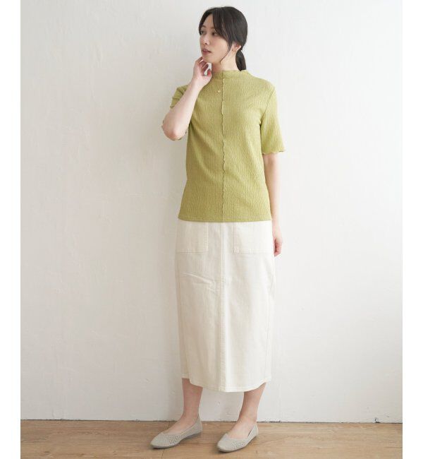 ikka「襟メロー半袖インナーTシャツ」|Tシャツ・カットソー|