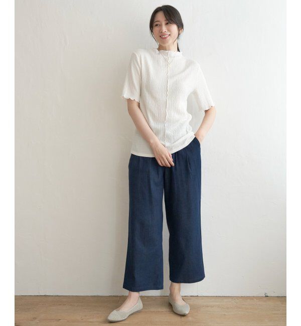 ikka「襟メロー半袖インナーTシャツ」|Tシャツ・カットソー|