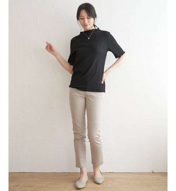 ikka「襟メロー半袖インナーTシャツ」|Tシャツ・カットソー|