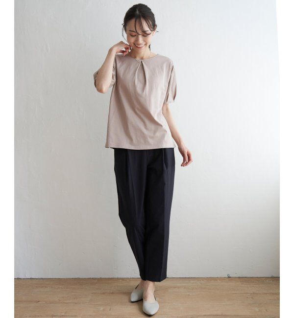 IKKA LOUNGE「【接触冷感／吸水速乾】マルチファンクションラメコードプルオーバー【UVカット】」|Tシャツ・カットソー|