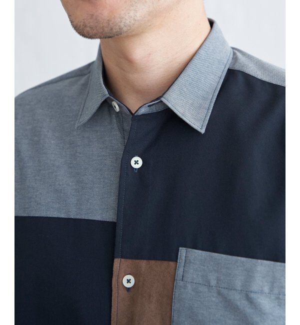 ikka「７ブブロックススエードキリカエＳＨ」|シャツ・ブラウス|