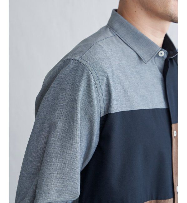 ikka「７ブブロックススエードキリカエＳＨ」|シャツ・ブラウス|