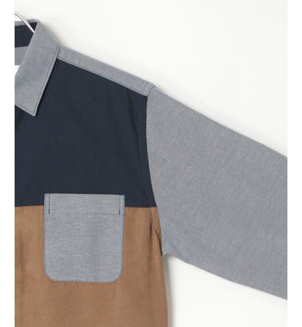 ikka「７ブブロックススエードキリカエＳＨ」|シャツ・ブラウス|