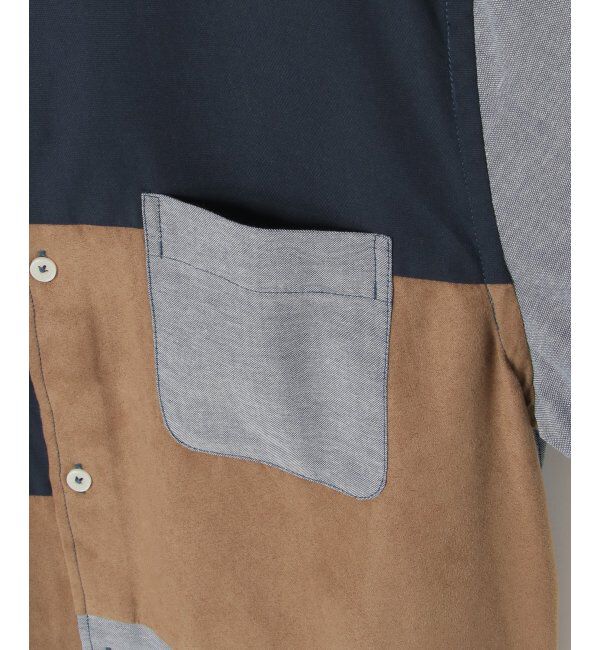 ikka「７ブブロックススエードキリカエＳＨ」|シャツ・ブラウス|