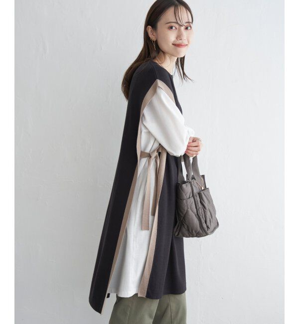 ikka「ニットベストアンサンブルワンピース」|ワンピース|