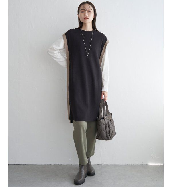 ikka「ニットベストアンサンブルワンピース」|ワンピース|