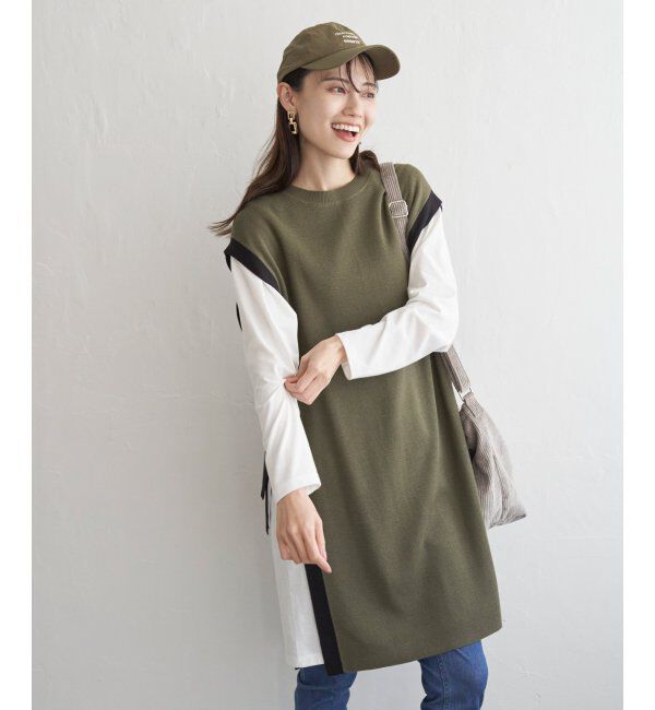 ikka「ニットベストアンサンブルワンピース」|ワンピース|