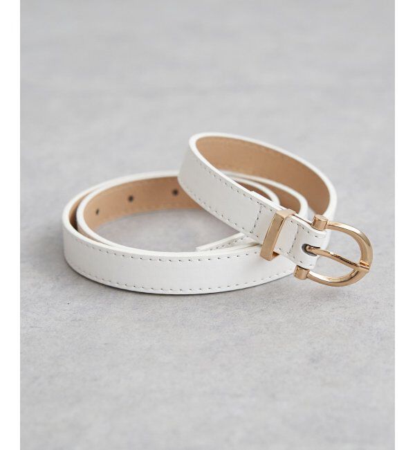 ikka「プレーンベルト 18mm」|ダウンベスト・ベスト|ホワイト