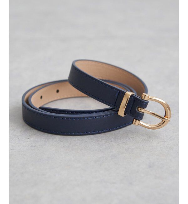 ikka「プレーンベルト 18mm」|ダウンベスト・ベスト|ネイビーブルー