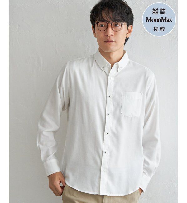 ikka「イージーケアフランネルムジシャツ」|シャツ・ブラウス|ホワイト