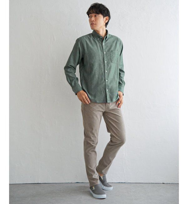 ikka「イージーケアフランネルムジシャツ」|シャツ・ブラウス|