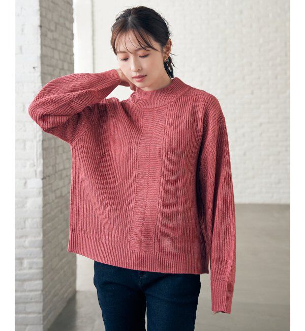 ikka「ラメ畦ハイネックニットプルオーバー」|プルオーバー|